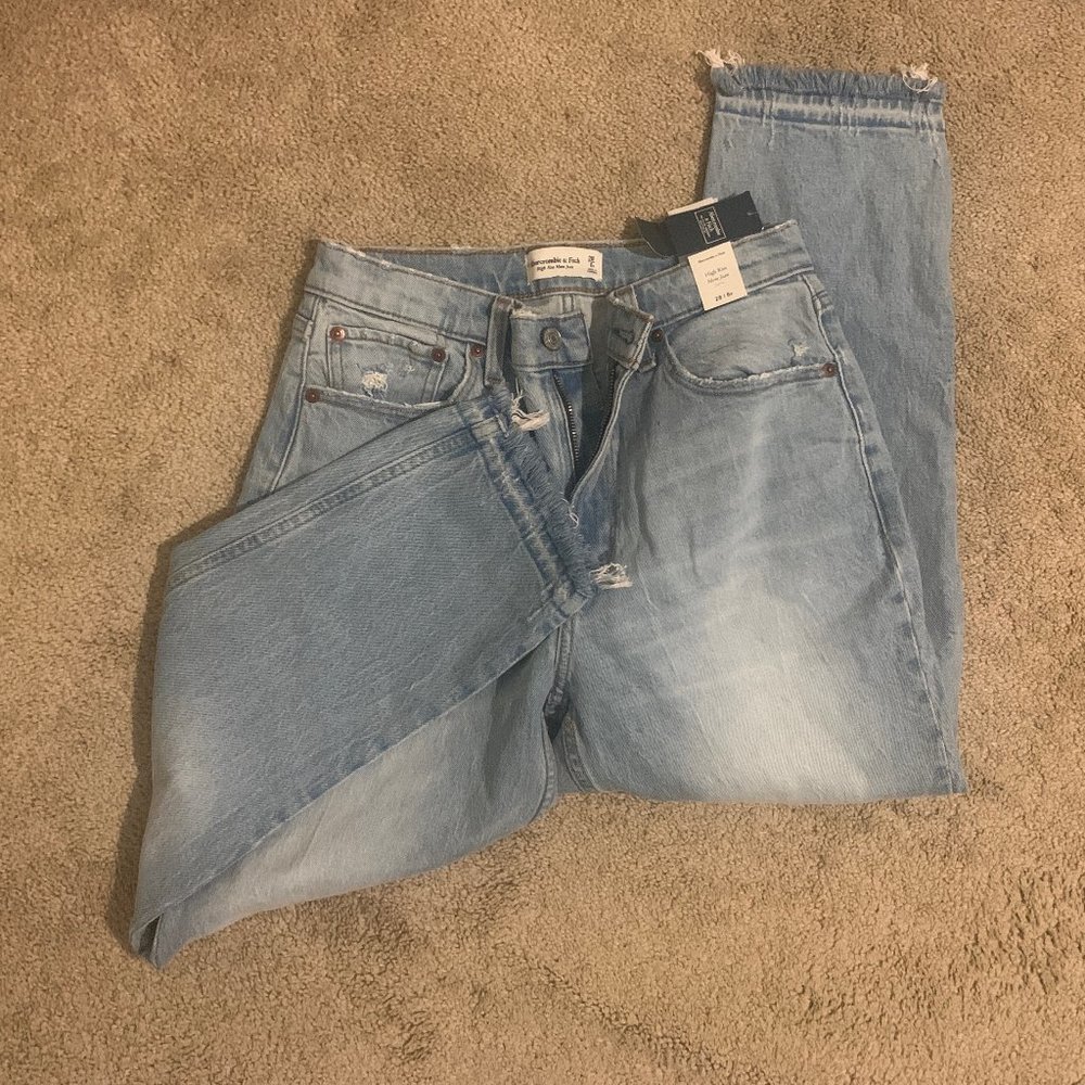 A&F High Rise Mom Jeans